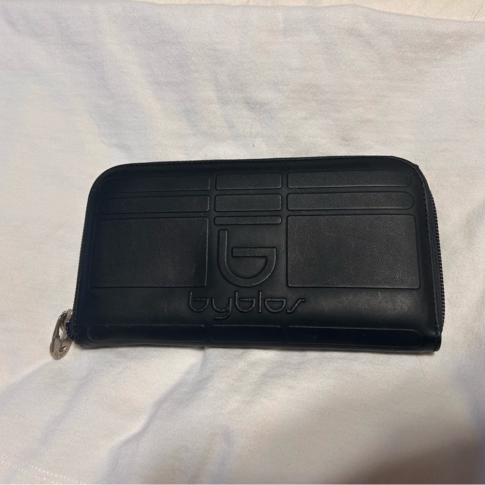 Byblos navy Zip Wallet NWOT never used. Clean.